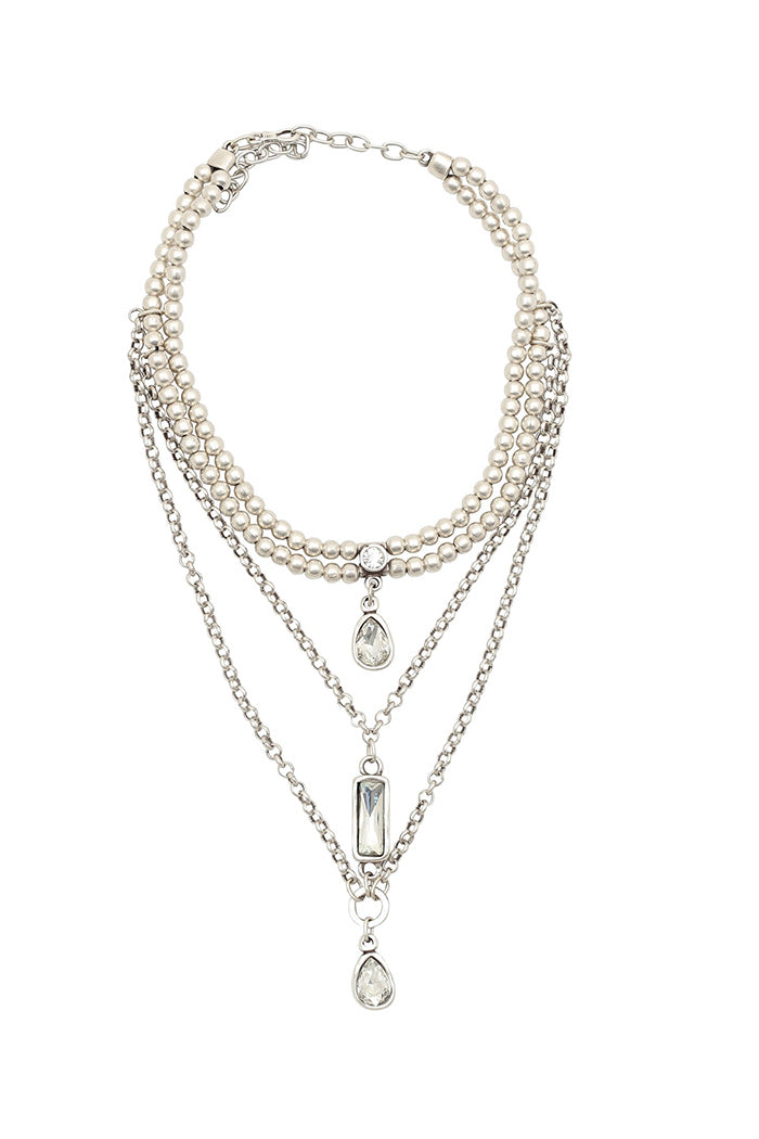 Handmade Angel Layered Crystal Necklace