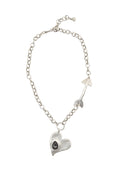 Handmade Arrow Heart Crystal Necklace