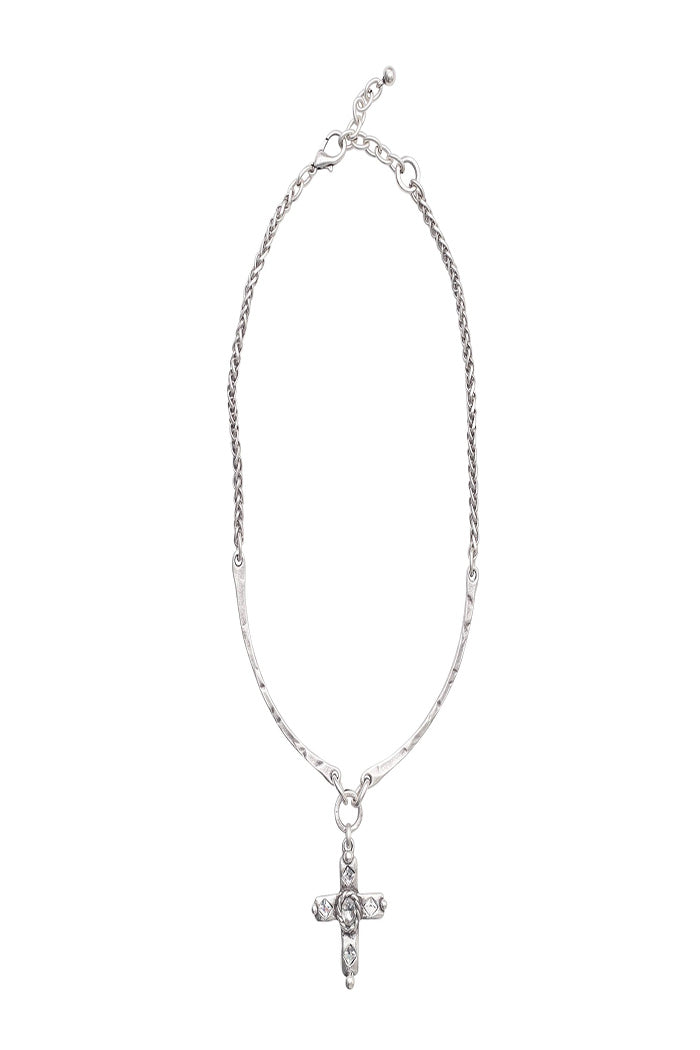 Handmade Crystal Cross Necklace