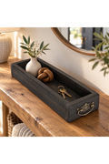 Handmade Rustic Wood Decorative Tray with Handles