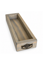 Handmade Rustic Wood Decorative Tray with Handles