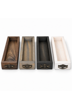 Handmade Rustic Wood Decorative Tray with Handles