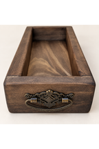 Handmade Rustic Wood Decorative Tray with Handles