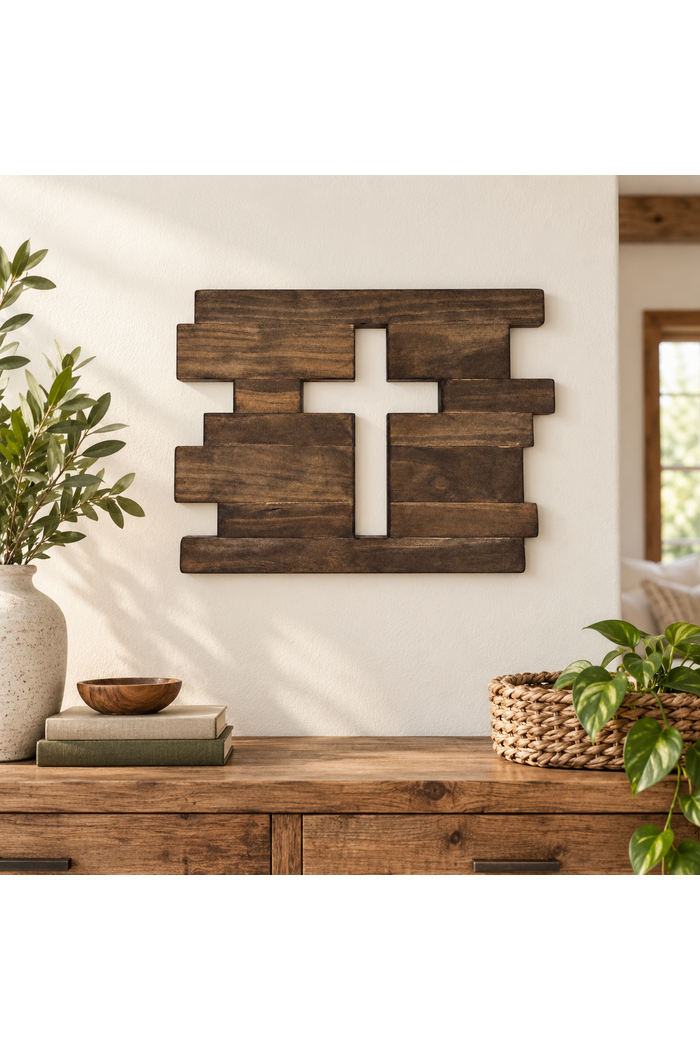 Rustic Wood Cross Decor