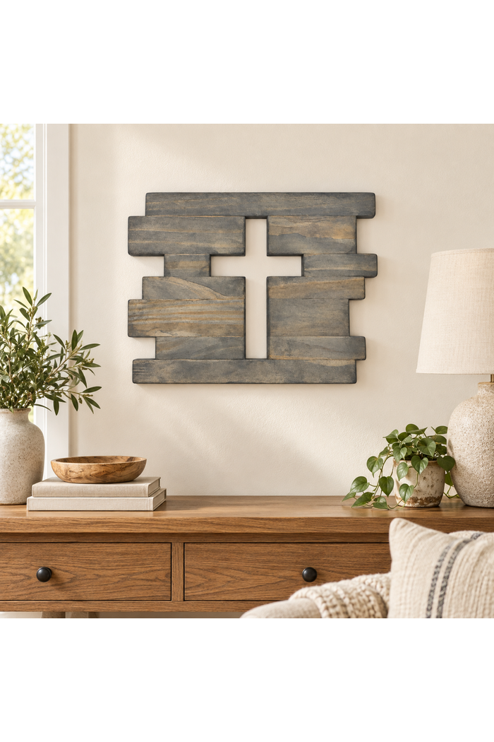 Rustic Wood Cross Decor