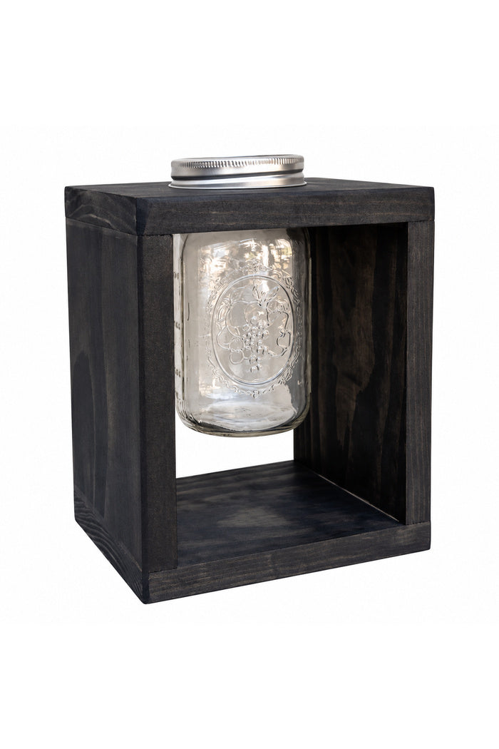 Wooden Mason Jar Flower Vase