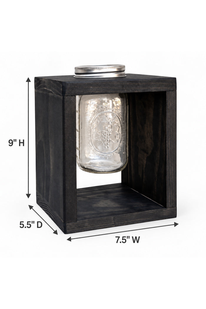 Wooden Mason Jar Flower Vase