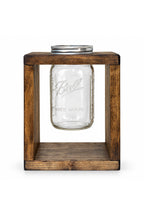Wooden Mason Jar Flower Vase