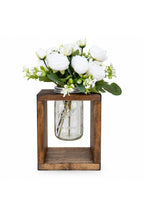 Wooden Mason Jar Flower Vase