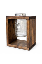 Wooden Mason Jar Flower Vase