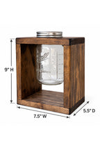 Wooden Mason Jar Flower Vase