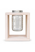 Wooden Mason Jar Flower Vase