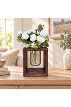 Wooden Mason Jar Flower Vase