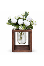 Wooden Mason Jar Flower Vase