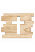 Unfinished Solid Pine Cross Wall Décor