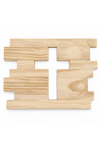 Unfinished Solid Pine Cross Wall Décor