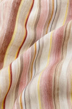 Linen Blend Striped Wide Leg Pants