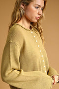 Button Front Easy Knit Cardigan