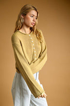 Button Front Easy Knit Cardigan