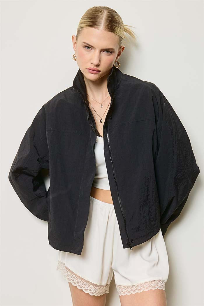 Drawcord Windbreaker Jacket