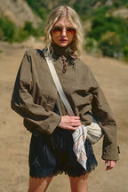 Drawcord Windbreaker Jacket