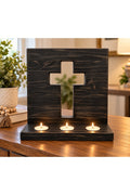 Handcrafted Cross Candle Holder