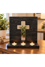 Handcrafted Cross Candle Holder