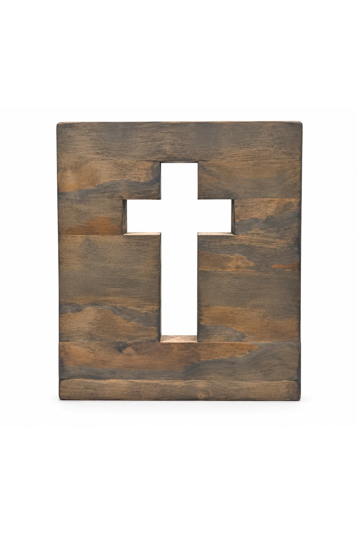 Handcrafted Cross Candle Holder