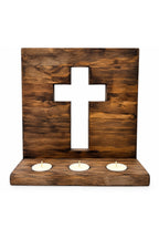 Handcrafted Cross Candle Holder