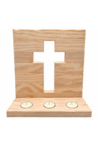 Handcrafted Cross Candle Holder