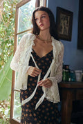 Romantic Floral Lace Ruffle Top