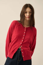 Cozy Textured Button Cardigan