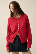 Cozy Textured Button Cardigan