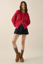 Cozy Textured Button Cardigan