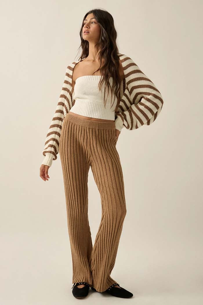Cozy Striped Shrug Cardigan