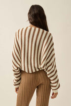 Cozy Striped Shrug Cardigan