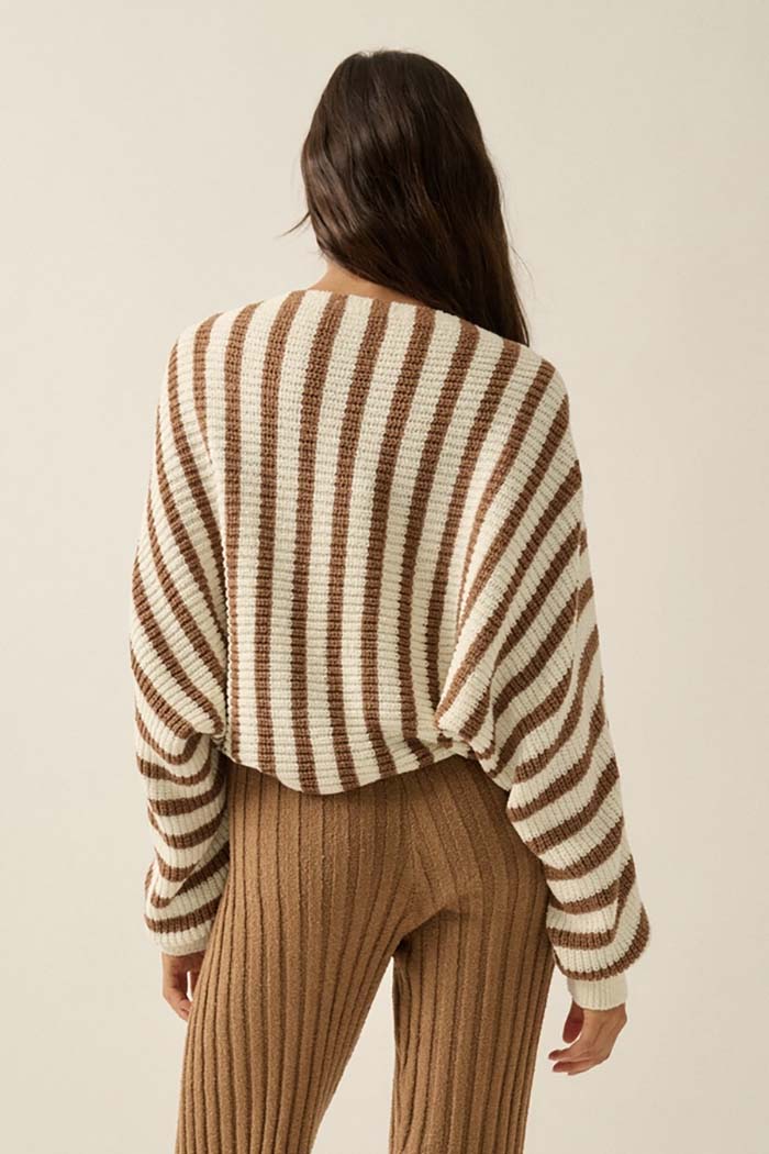 Cozy Striped Shrug Cardigan