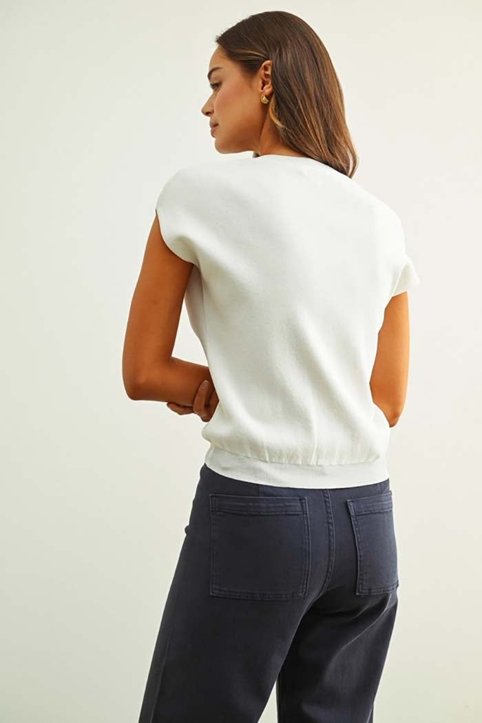 Essential Cap Sleeve Knit Top