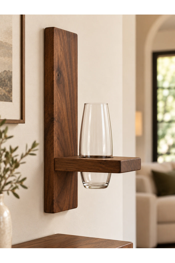 Handmade Wood Flower Holder