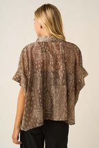 Paisley Bandana Print Dolman Blouse