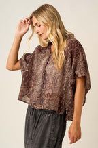 Paisley Bandana Print Dolman Blouse