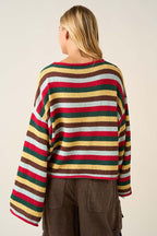 Multicolor Striped Relaxed Sweater