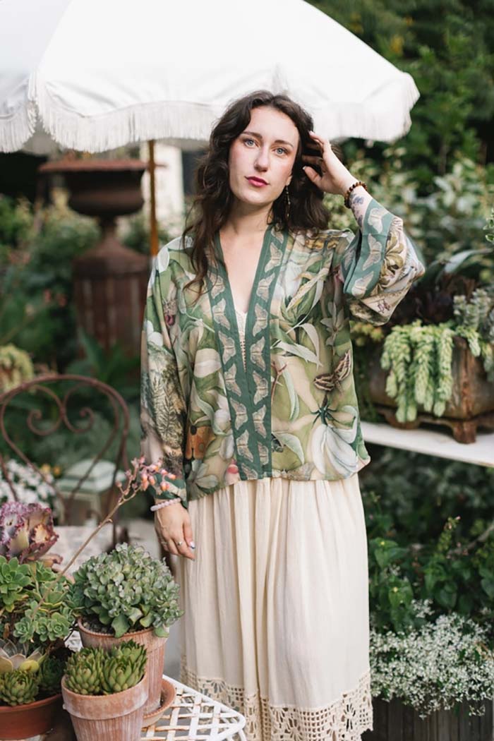 Butterfly Pixie Crop Kimono