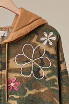Floral Camo Zip-Up Hoodie