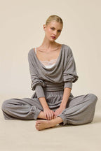 Reversible Cowl Neck and Open Back Top