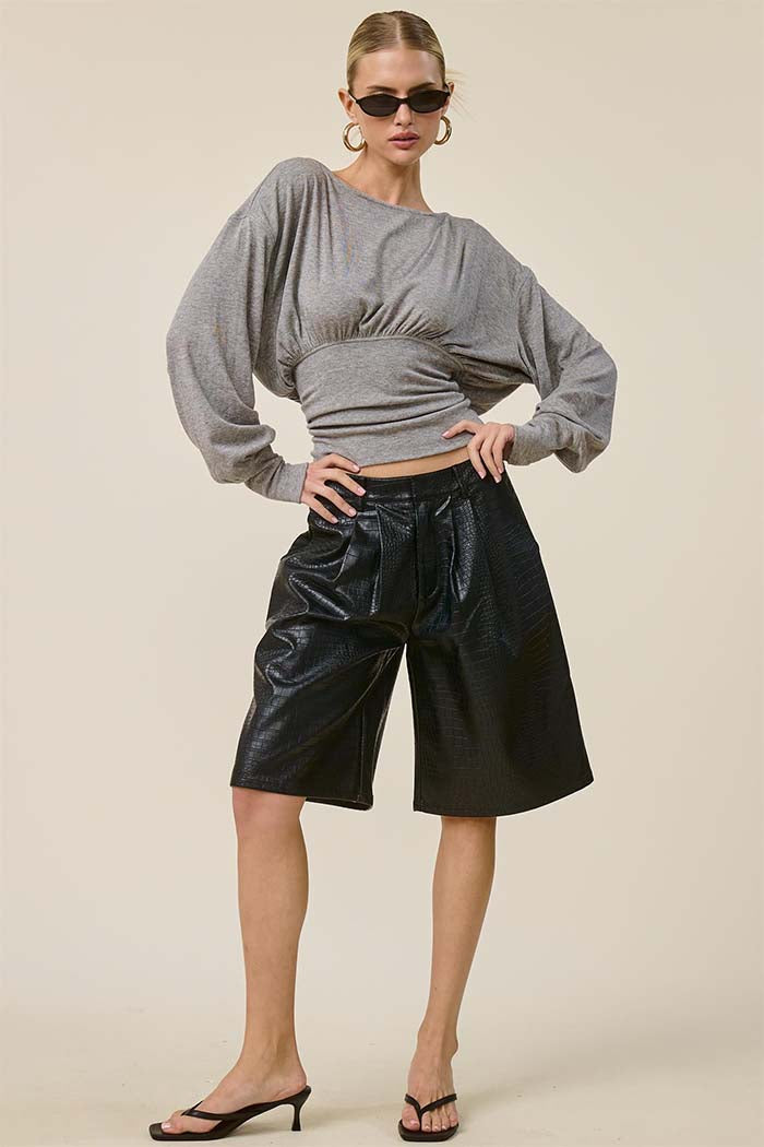 Reversible Cowl Neck and Open Back Top