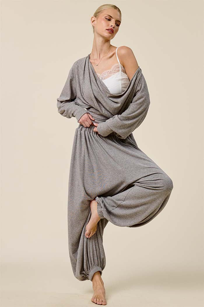 Reversible Cowl Neck and Open Back Top