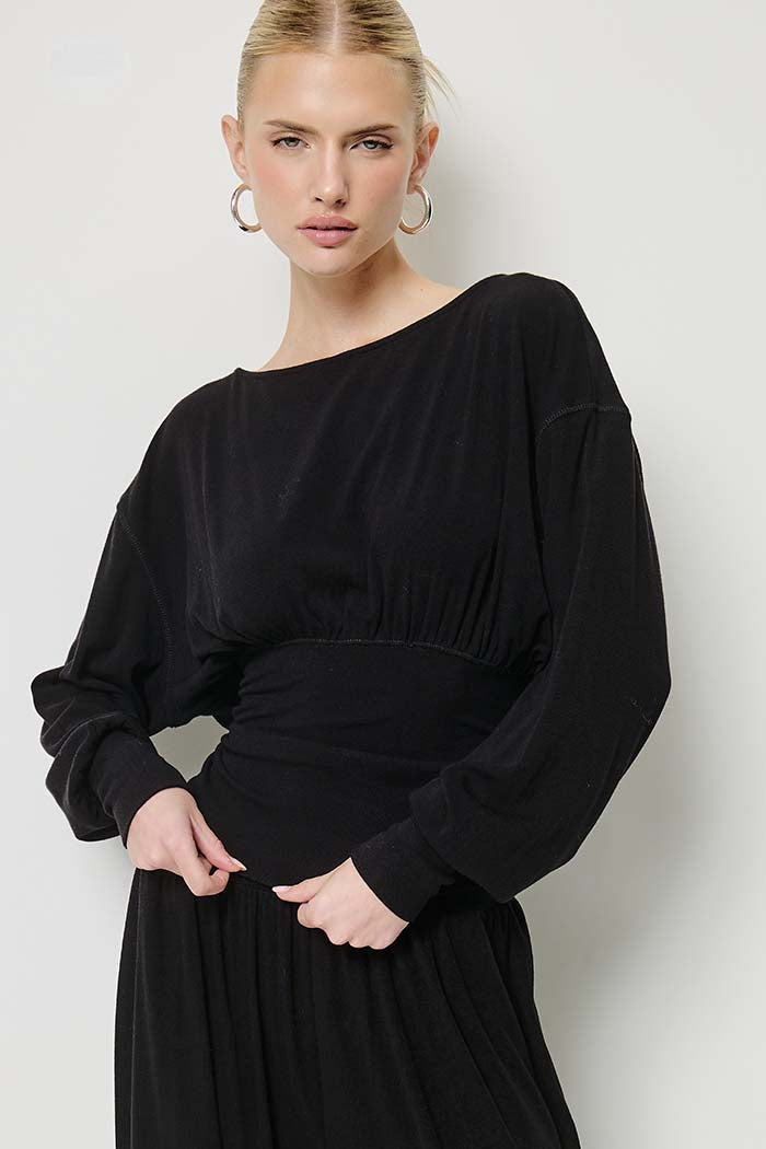 Reversible Cowl Neck and Open Back Top