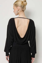 Reversible Cowl Neck and Open Back Top