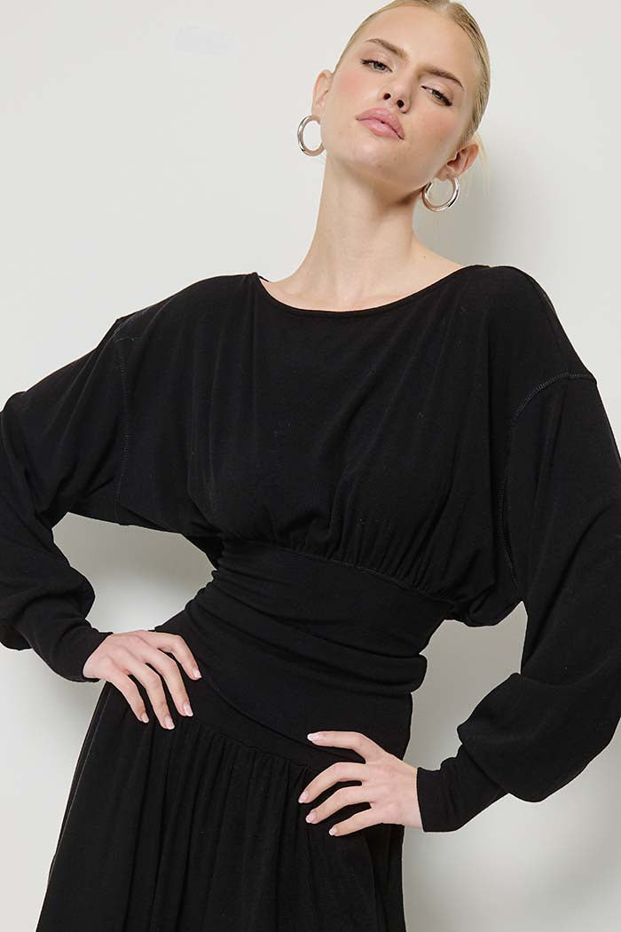 Reversible Cowl Neck and Open Back Top